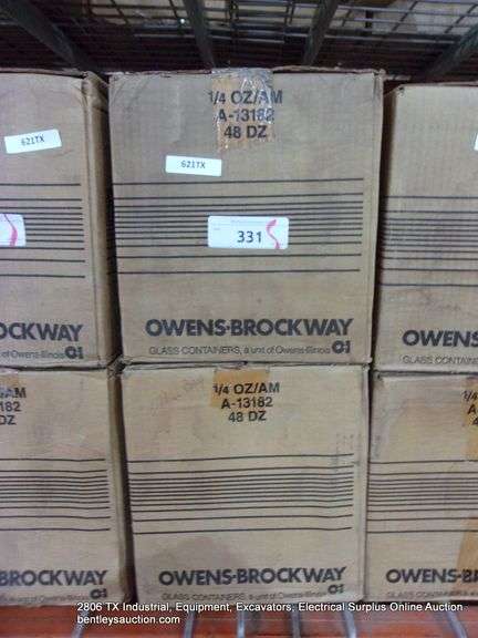 BOXES: OWENS BROCKWAY 1/4 OZ BROWN GLASS CONTAINERS (2X MONEY)