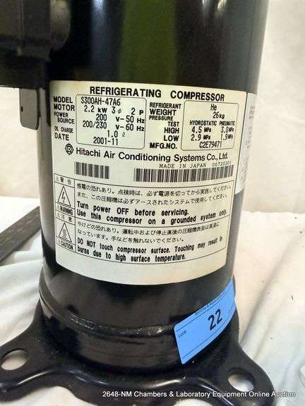 HITACHI S300AH-47A6 REFRIGERATING COMPRESSOR