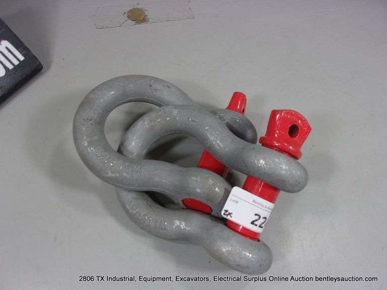 JK ALL METAL KG45 HEAVY DUTY STEEL SHACKLES /LIFTING SHACKLES - 8-1/2 TON X 1" (2X MONEY)