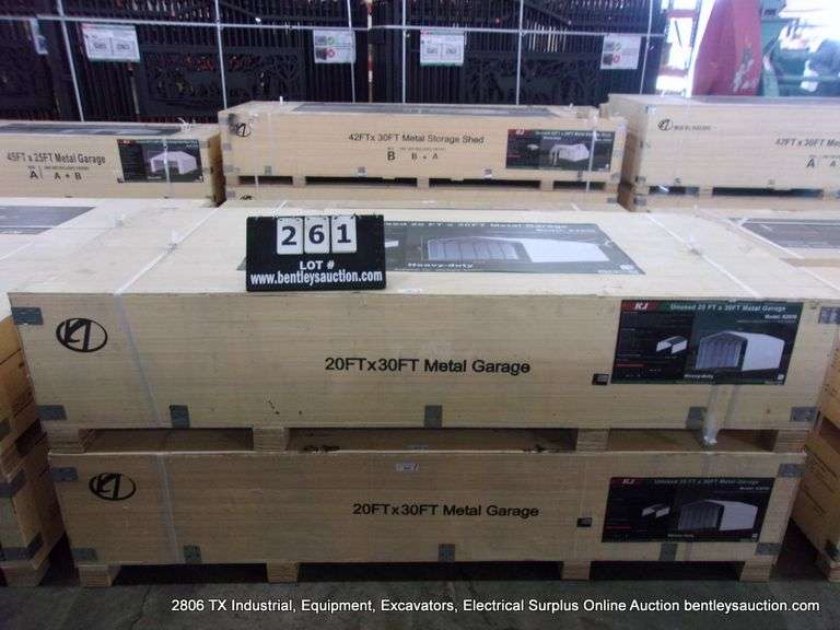 KJ ALL METAL K2030 20' X 30' COVERED METAL GARAGE/CARPORT - WHITE