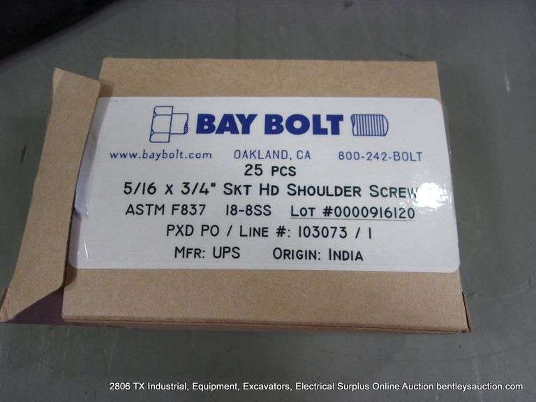 BOX: BAY BOLT 5/16" X 3/4" SHOULDER SCREWS