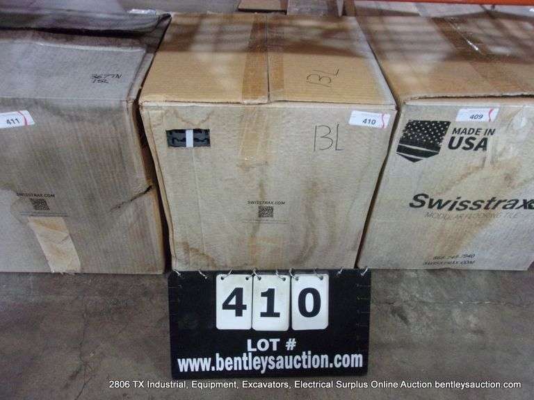 BOX: SWISSTRAX GARAGE FLOW PRO RIBTRAX GARAGE FLOORING TILES - SNAP TOGETHER - GREY 24-PCS