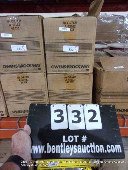 BOXES: OWENS BROCKWAY 1/4 OZ BROWN GLASS CONTAINERS (2X MONEY)