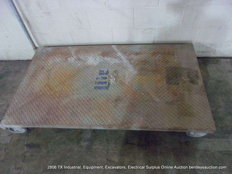 3' X 4' STEEL DIAMOND PLATE 4-WHEELED FLATBED CART