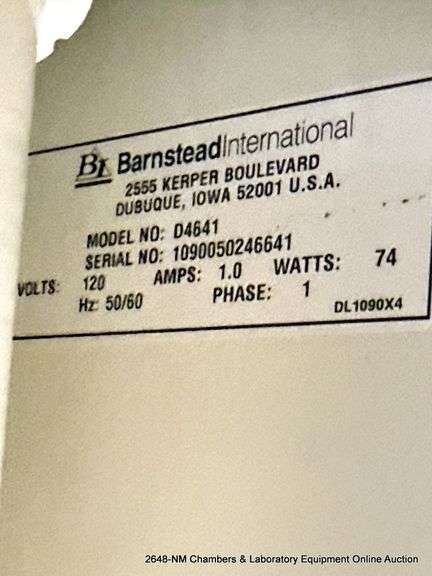 BARNSTEAD WATER FILTER SYSTEM