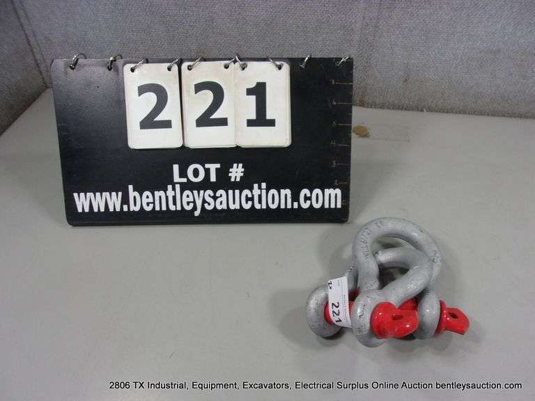 JK ALL METAL KG45 HEAVY DUTY STEEL SHACKLES /LIFTING SHACKLES - 6-1/2 TON X 7/8" (2X MONEY)