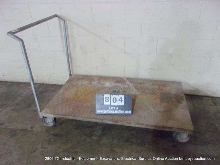 3' X 4' STEEL DIAMOND PLATE 4-WHEELED FLATBED CART