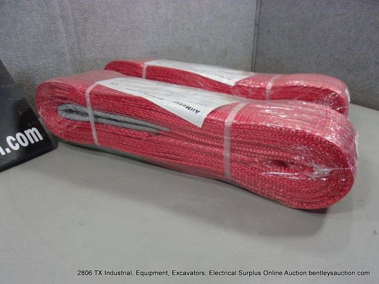 KJ ALL METAL KG44 LIFTING NYLON STRAPS - 5 TON X 6 METERS - RED (2X MONEY)