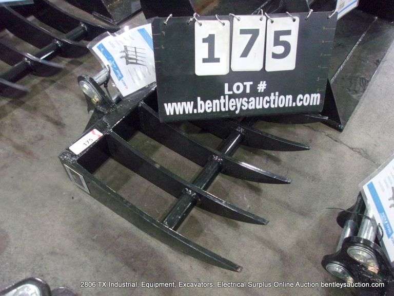 IRANCH IREAS MINI EXCAVATOR RAKE ATTACHMENT 16" WIDE