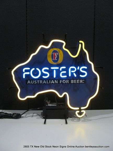 FOSTERS AUSTRALIAN FOR BEER, MAP, 25" X 29"