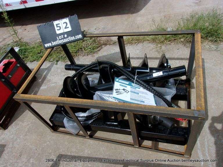 MOWER KING / AGT INDUSTRIAL SKID LOADER MOUNT HYDRAULIC AUGER - 6", 12", 14"