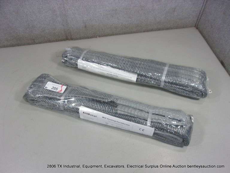 KJ ALL METAL KG44 LIFTING NYLON STRAPS - 4 TON X 2 METERS - GREY (2X MONEY)