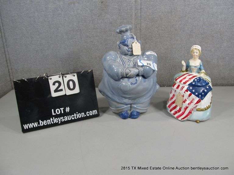 COOKIE JARS: RAPE RED WING COOKIE JAR, BETSY ROSS COOKIE JAR (2X MONEY)