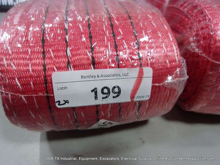 KJ ALL METAL KG44 LIFTING NYLON STRAPS - 5 TON X 6 METERS - RED (2X MONEY)