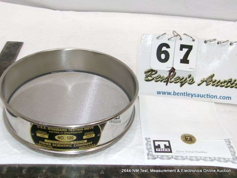 TYLER 04-881-1OY SIEVE, FISHER SCIENTIFIC CO. 120 SIEVE (QTY 2)