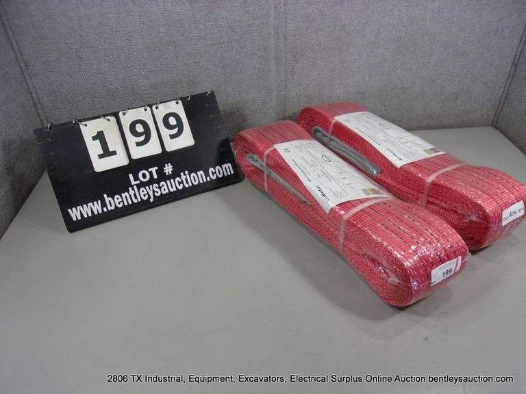 KJ ALL METAL KG44 LIFTING NYLON STRAPS - 5 TON X 6 METERS - RED (2X MONEY)