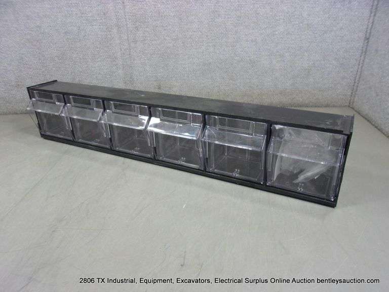 SMALL BLACK POLY 6-BIN ORGANIZER BIN