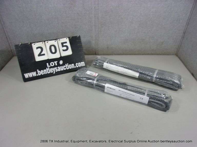 KJ ALL METAL KG44 LIFTING NYLON STRAPS - 4 TON X 2 METERS - GREY (2X MONEY)