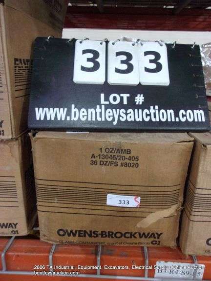 OWENS BROCKWAY 1 OZ BROWN GLASS CONTAINERS