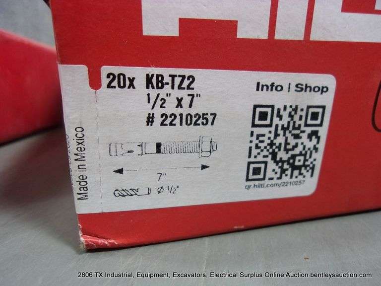 LOT: (2) HILTI STUD ANCHOR BOLTS - MIXED SIZES