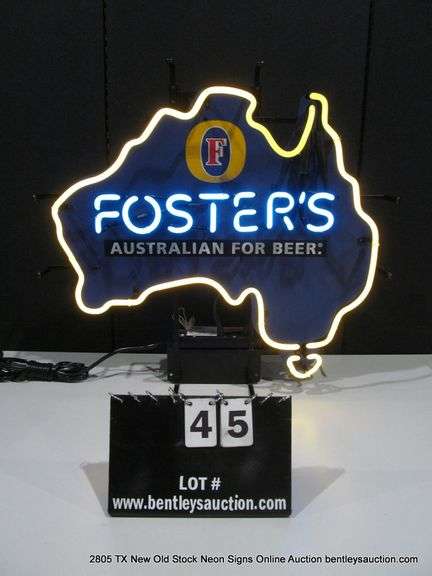 FOSTERS AUSTRALIAN FOR BEER, MAP, 25" X 29"