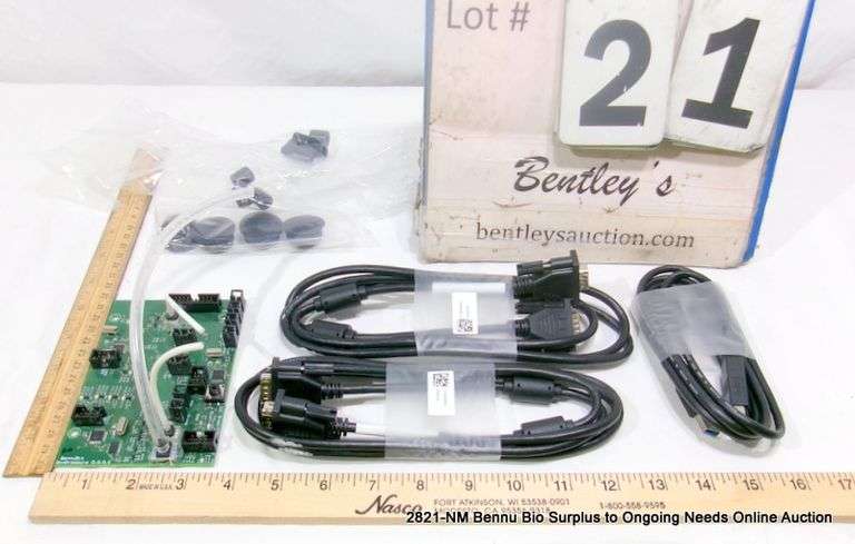 BOX: FLUID PRESSURE MEASURING ELECTRONIC MOTHERBOARD & MISC CORDS