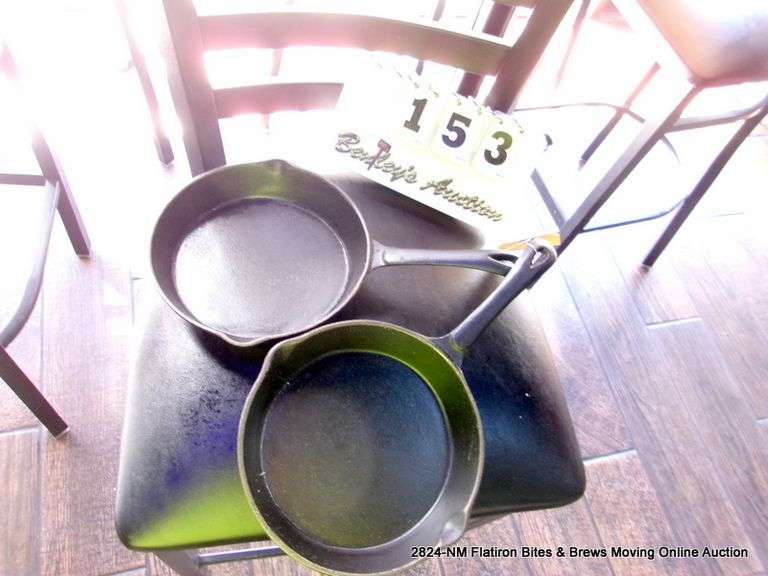 2 - CAST IRON 6" FRYING PANS, 2 X MONEY