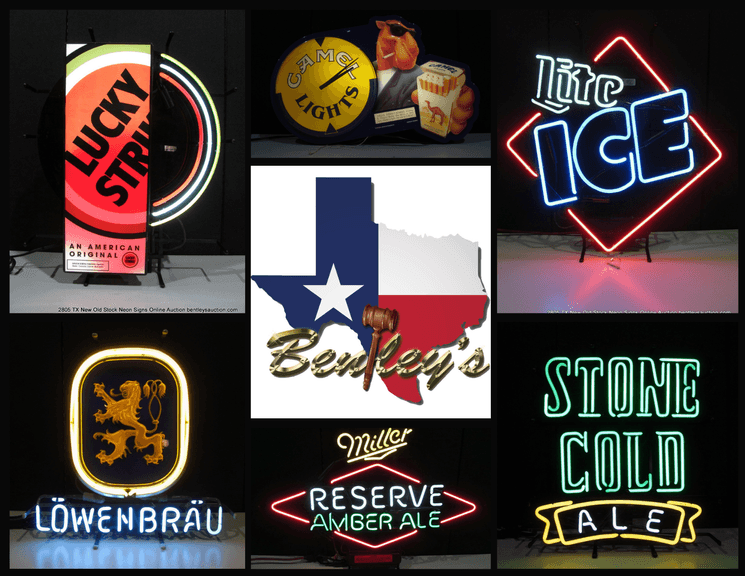 2805-TX New Old Stock Neon Signs Online Auction
