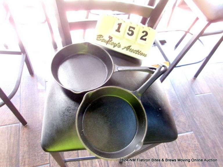 2 - CAST IRON 6" FRYING PANS, 2 X MONEY