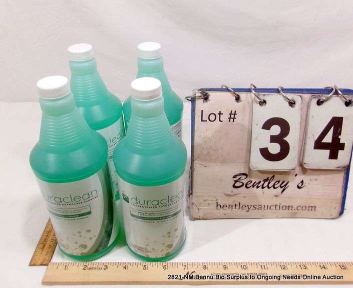 BIN: DURA CLEAN AUTOCLAVE CLEANER 32 FL OZ BOTTLES (3X MONEY) - CONTENTS ONLY