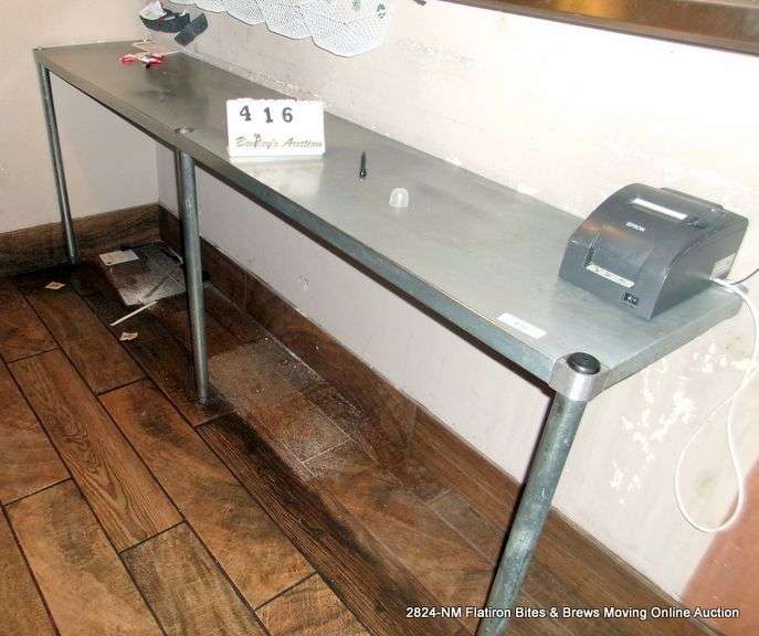 8FT. STAINLESS TABLE - MISSING 3 LEGS