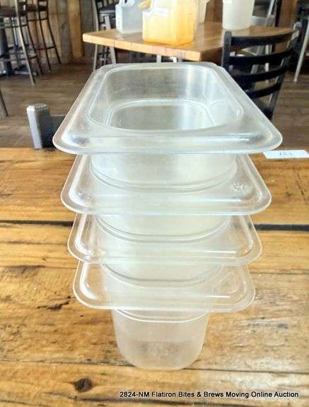 4 - PLASTIC CAMBRO BINS