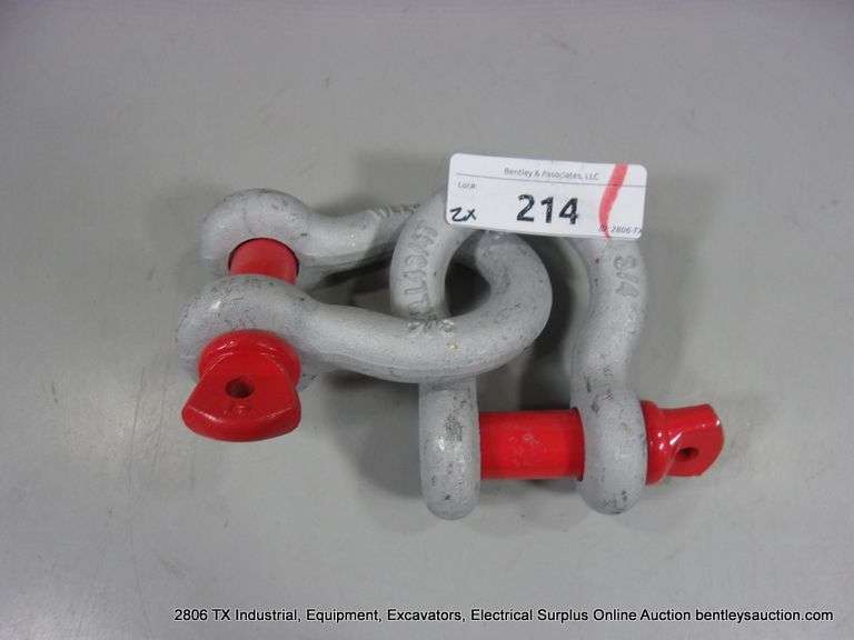 JK ALL METAL KG45 HEAVY DUTY STEEL SHACKLES /LIFTING SHACKLES - 4-3/4 TON X 3/4" (2X MONEY)