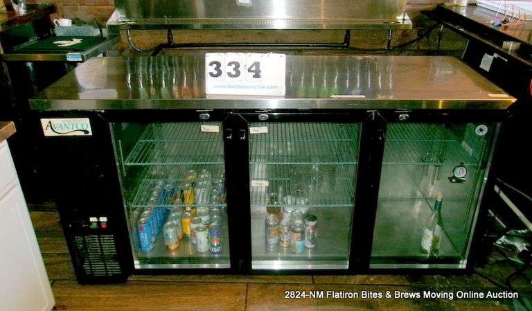 STAINLESS AVANTCO FRIDGE, 3 DOOR (BEER NOT INCLUDED)