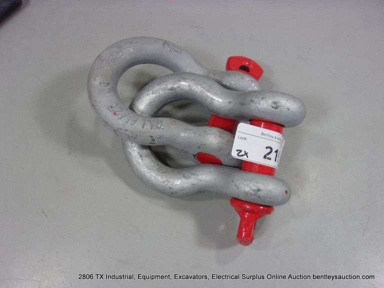 JK ALL METAL KG45 HEAVY DUTY STEEL SHACKLES /LIFTING SHACKLES - 6-1/2 TON X 7/8" (2X MONEY)