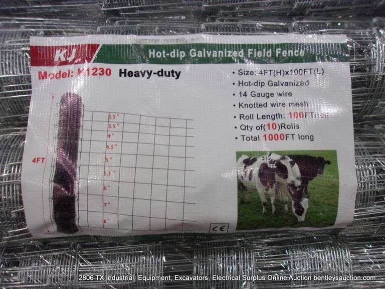 KJ ALL METAL K1230 HEAVY DUTY HOT-DIP GALVANIZED LIVESTOCK FIELD FENCE - ROLLS (10X MONEY)