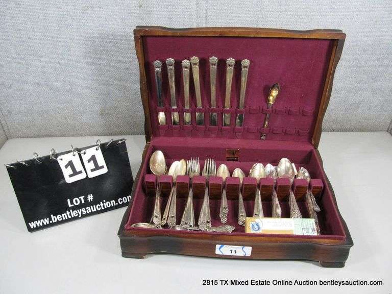 SET: 1947 ROGERS BROS. SILVER PLATE FLATWARE SET - "ETERNALLY YOU"