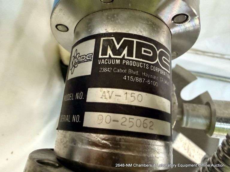 MDC AV-150 VACUUM VALVE/TANK