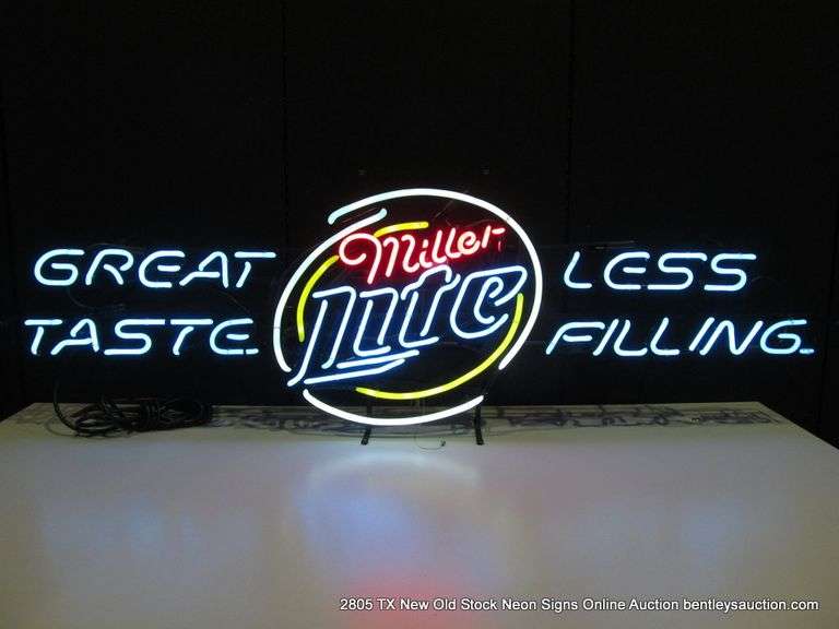 MILLER LITE GREAT TASTE LESS FILLING, 20" X 63"