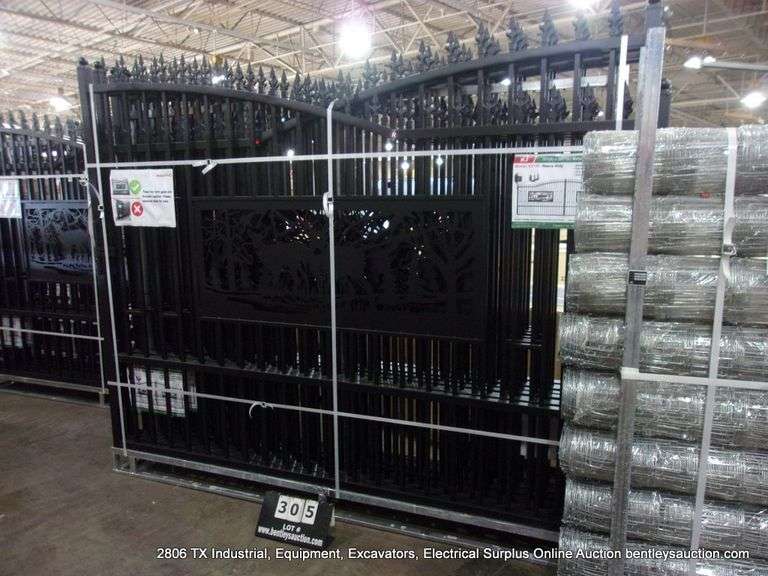 KJ ALL-METAL K0720 HEAVY DUTY BLACK POWDER GATED METAL FARM GATES - DEER MOTIF - 7' X 20'