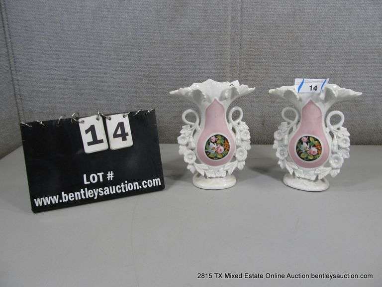 (2) LEFTON CHINA PORCELAIN FLORAL VASES