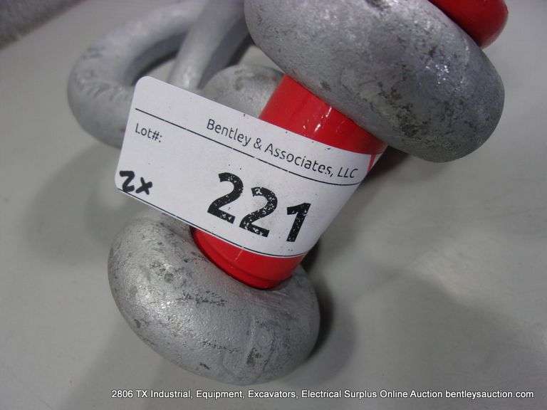 JK ALL METAL KG45 HEAVY DUTY STEEL SHACKLES /LIFTING SHACKLES - 6-1/2 TON X 7/8" (2X MONEY)