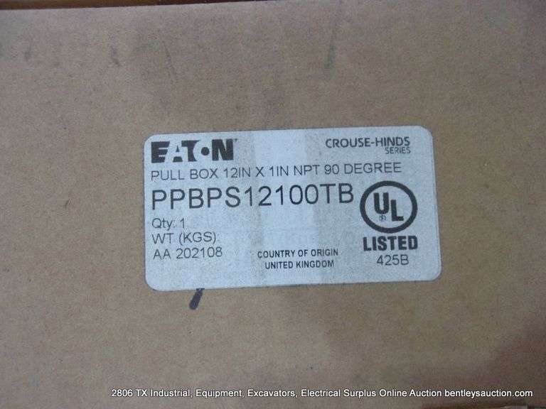 PALLET: EATON PPBPS12100 TB 12" X 1" PULL - BOX - 100 PC'S