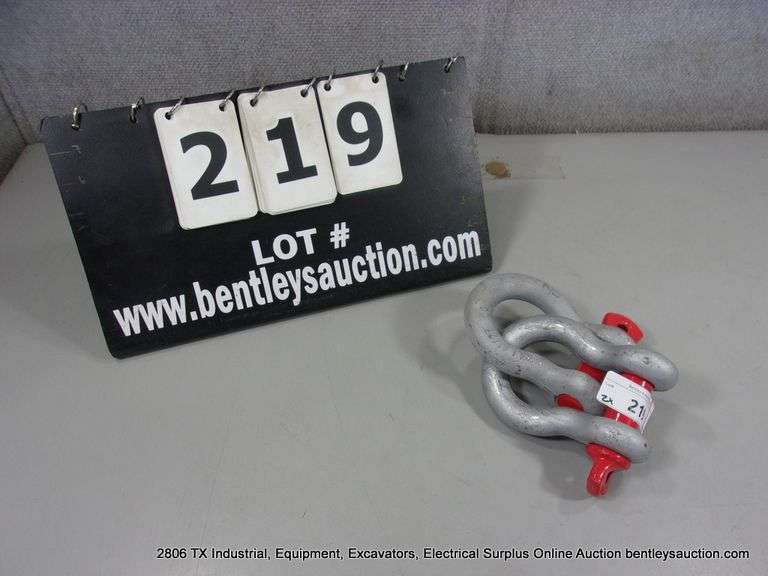 JK ALL METAL KG45 HEAVY DUTY STEEL SHACKLES /LIFTING SHACKLES - 6-1/2 TON X 7/8" (2X MONEY)