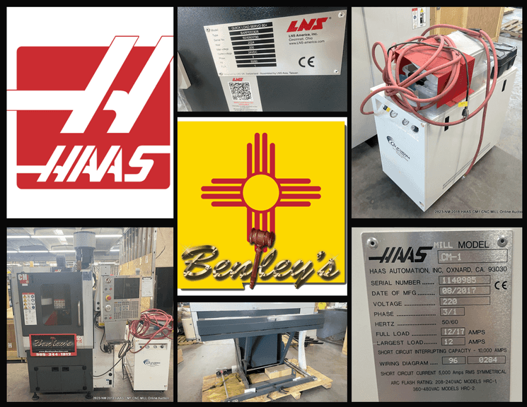 2823-NM 2017 HAAS CM1 CNC MILL & 2024 LNS BarFeeder Online Auction