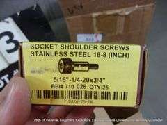 BOX: BAY BOLT 5/16" X 3/4" SHOULDER SCREWS