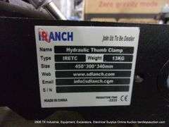 IRANCH IREAS MINI EXCAVATOR ACTIVE THUMB GRAPPLE CLAW ATTACHMENT