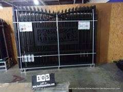 KJ ALL-METAL 20' X 7' BLACK POWDER COATED FARM DRIVEWAY GATES - DEER MOTIF