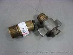 PAIR: HYDRAULIC PUMP SEMI TRAILER FITTINGS