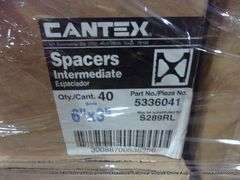 PALLET: PLASTI-BOND RED HOT PRCPLG-5 PIPE COUPLERS - 24 PC'S BOXES, CANTEX 6" X 3" SPACERS - 8 BOXES